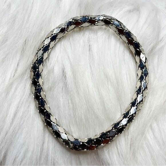 Fashion Stretchy Bangle Bracelets Silver One Size - Picture 3 of 6